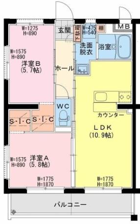 仮称）延岡北一ヶ岡4丁目マンション(2LDK)